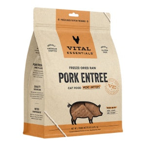 Vital Essentials Cat Freeze Dried Mini Patties Raw Pork 15oz