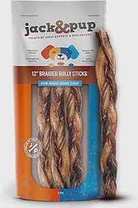 Jack & Pup 12in Braided Bully Stick