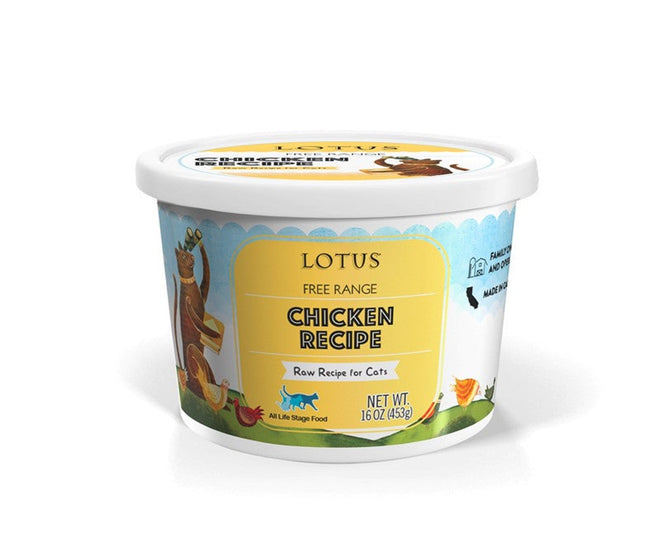 Lotus Cat Frozen Raw Free-Range Chicken 16oz