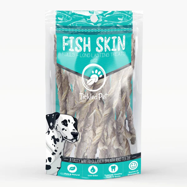 Tickled Pet Icelandic Codfish Skin Rolls 6oz