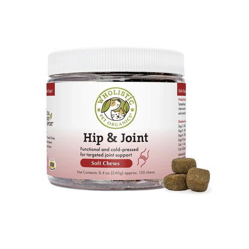 Wholistic Pet Organics Hip & Joint Soft Chews Supplement 120 count