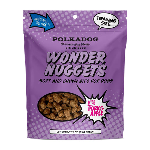 Polkadog Wonder Nuggets Pork & Apple Dog 12oz
